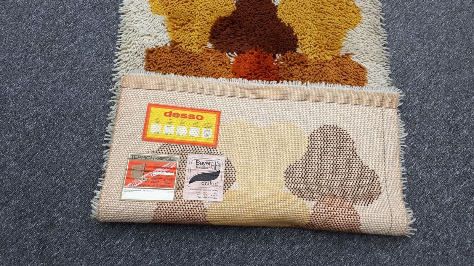 Vintage Pop Art Rug By Desso, 1970s photo vintage