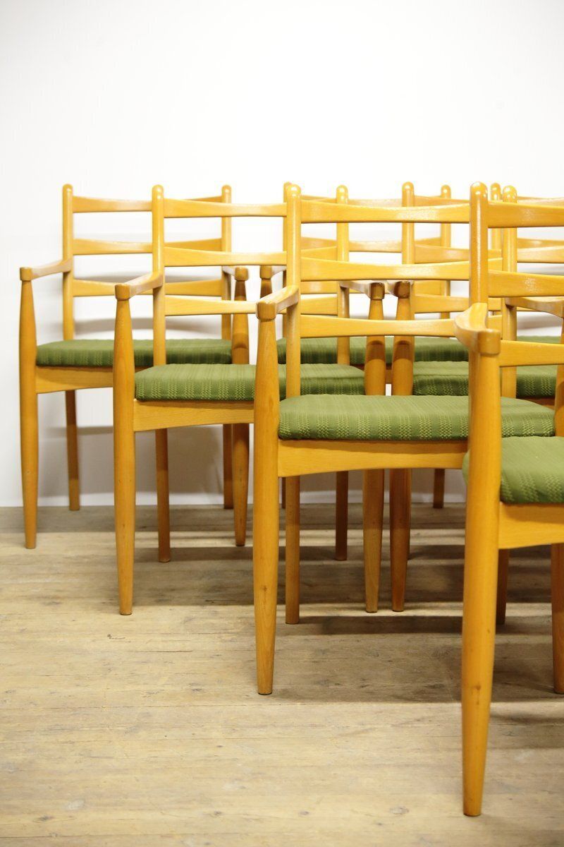 Mid Century Dining Armchairs, Former Czechoslovakia, 1970s, Set Of 10 photo furniture