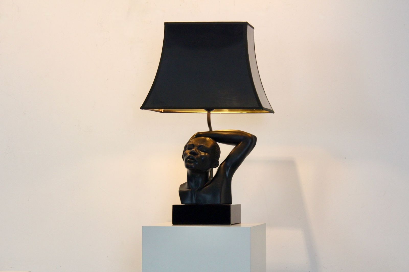 Sculptural Art Deco–Style Table Lamp By Deknudt, Belgium photo buy