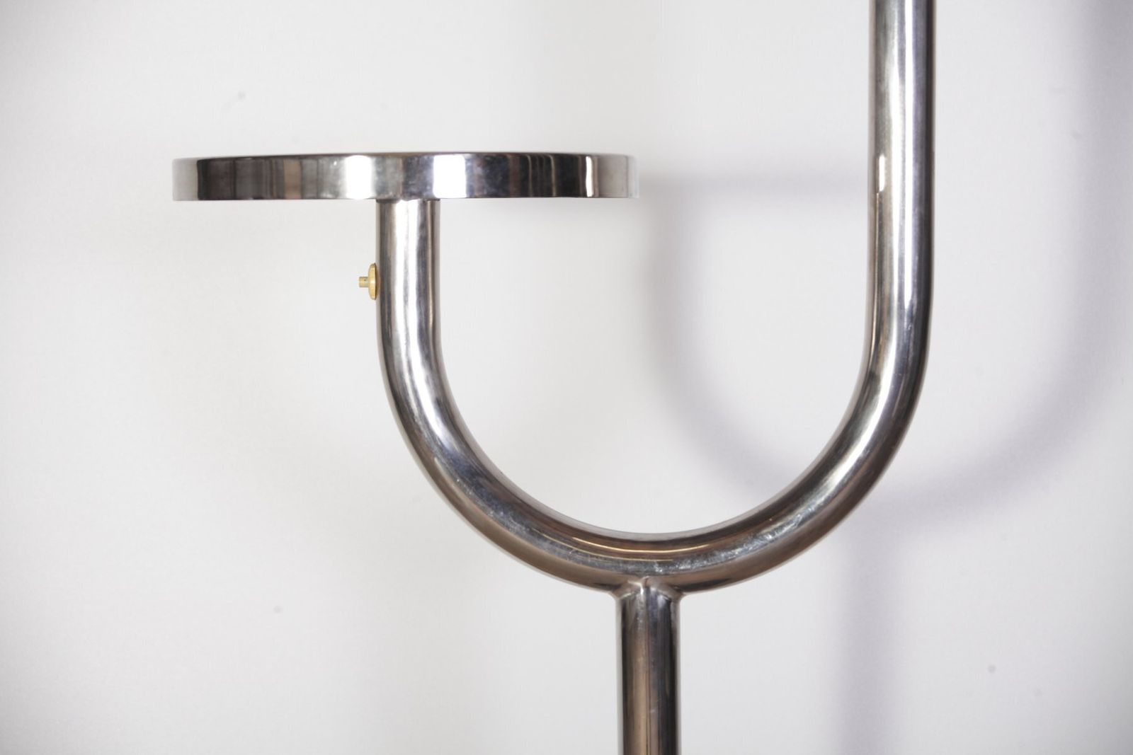 Modernistische Chromen Vloerlamp, Voormalig Tsjecho Slowakije, Jaren 1940 photo vinterior