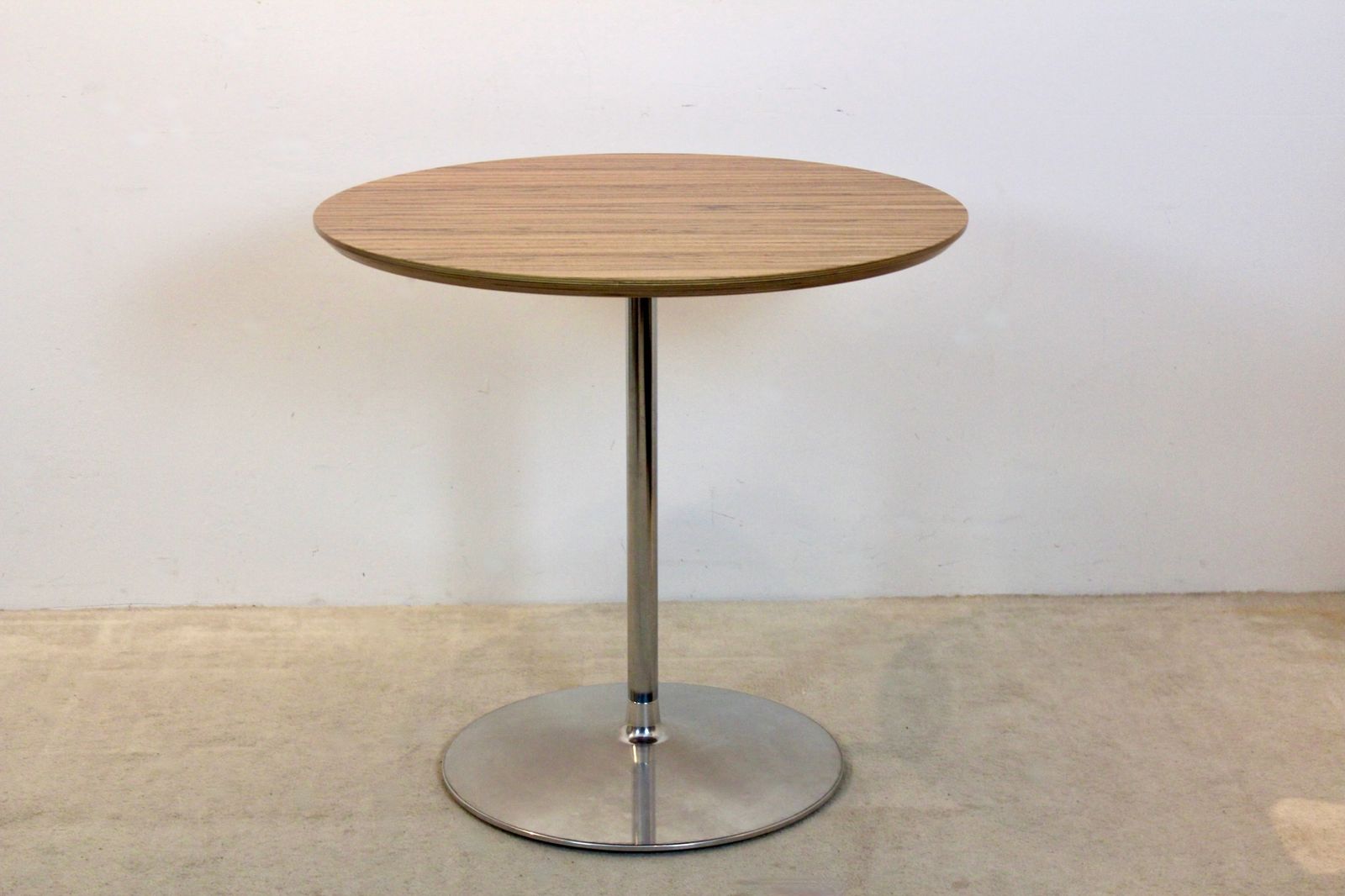 Pierre Paulin For Artifort, Circle Table With Zebrano Top photo vintage