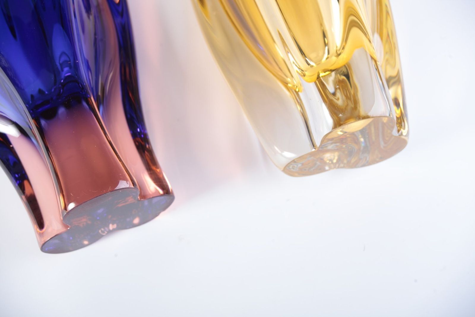 photo vinterior Glass Vase By Josef Hospodka For Sklarny Chribska, Czech, 1970s, Set Of 2