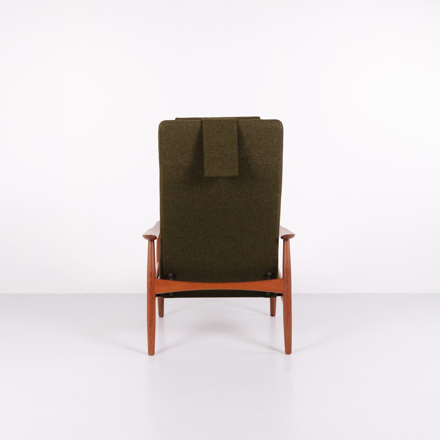 A Pair Of Lounge Chairs With Stool   Teak   Green Fabric   Alf Svensson   Fritz Hansen   1960s photo 2375.0