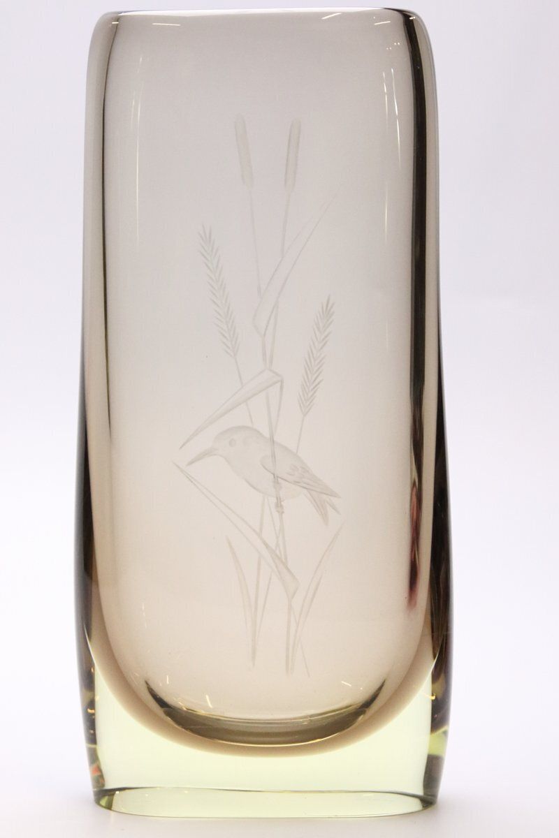 photo vinterior Engraved Glass Vase By Miloslav Klinger For Zbs Sklo Union, Czech, 1960s