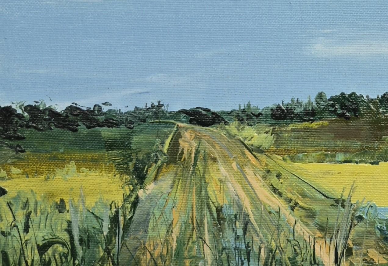 Monika Rossa Horizontal Landscape   Contemporary Oil Painting, Polish Artist 2025 photo Art