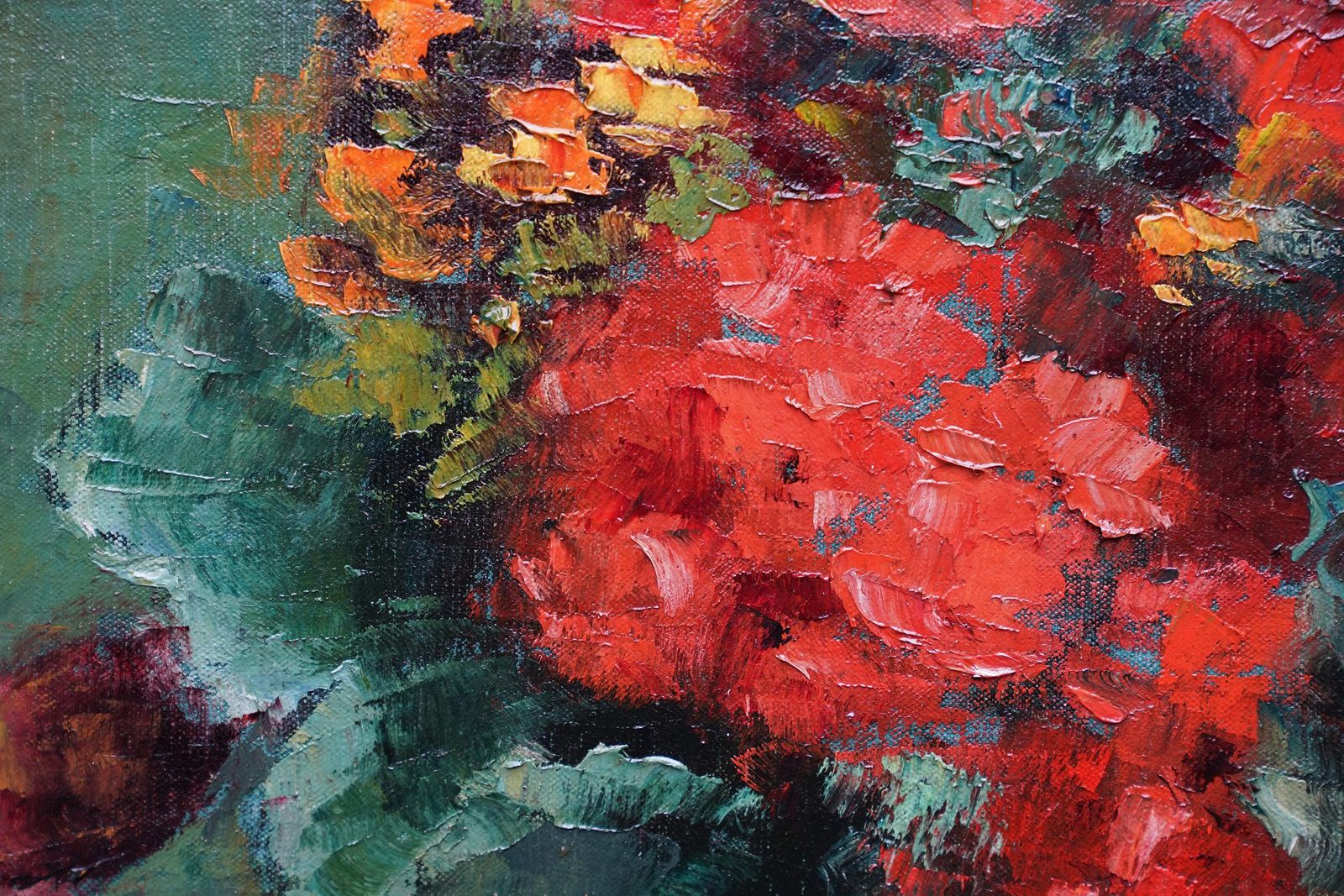 Nadia Benois Still Life Of Flowers In Jug   Post Impressionist 1940's Art Floral Oil Painting 1946 photo 9800.0