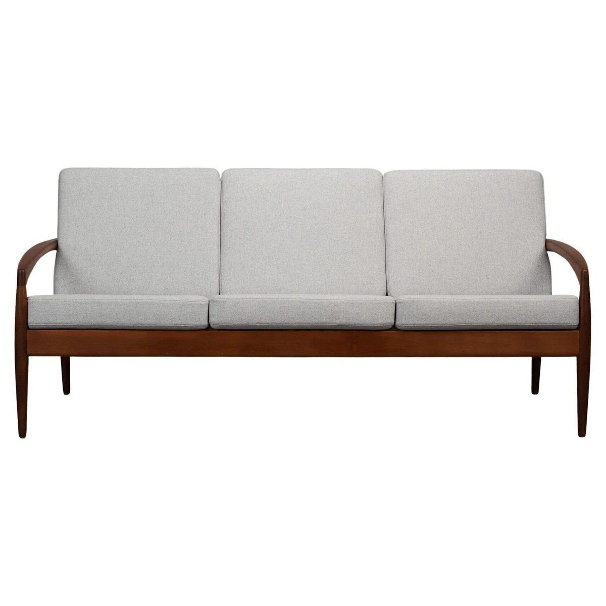 Danish Paper Knife Sofa Model 121 Attributed To Kai Kristiansen For Magnus Olesen, 1960s