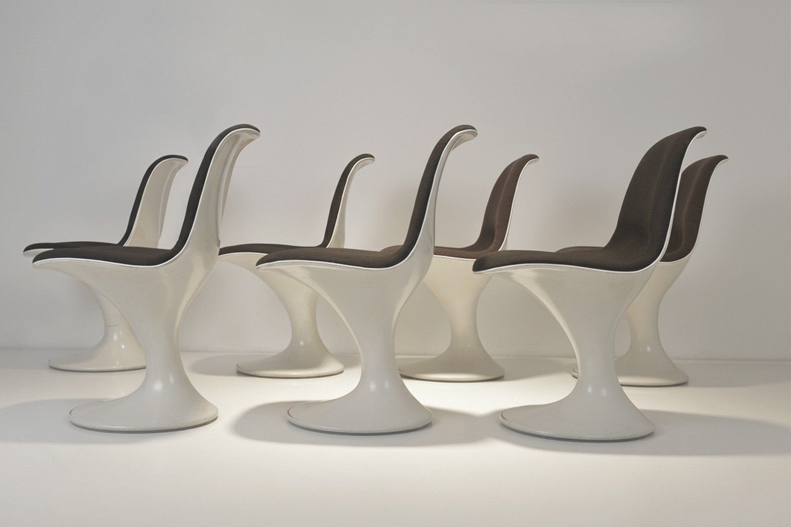 photo furniture Swivel Orbit Chairs By Markus Farner And Walter Grunder For Vitra, 1965, Set Of 7