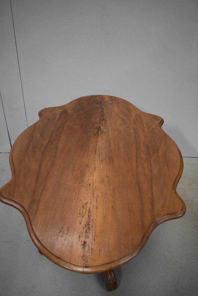 Pedestal "Violin" Walnut 19th Century photo furniture