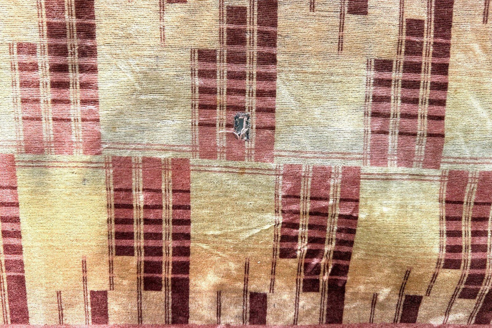 Sofa Cover In Upholstered Velvet With Cubist Decor, Germany, 1930s photo 826.0