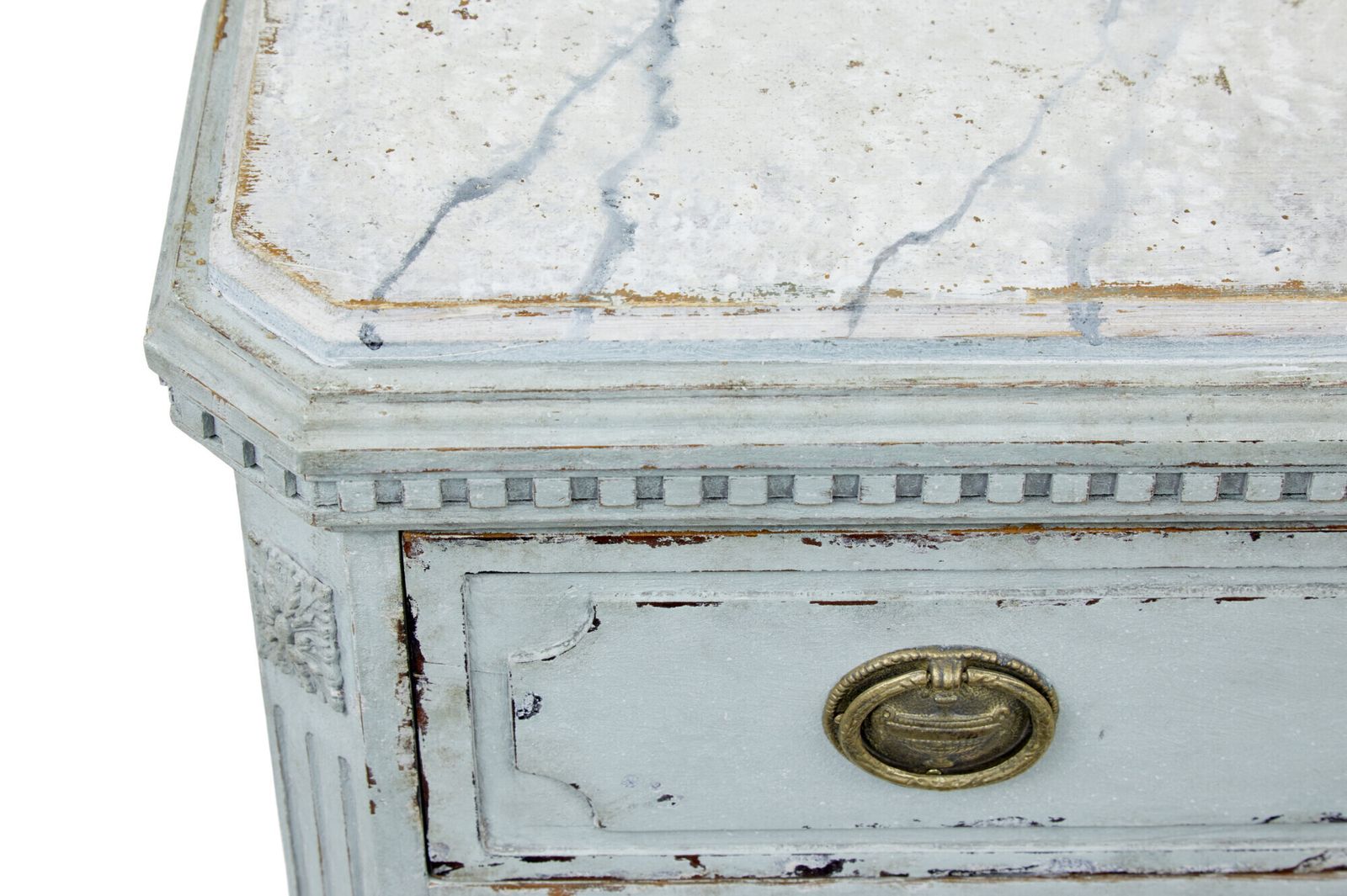 Pair Of 19th Century Chest Of Drawers With Faux Marble Tops photo for sale