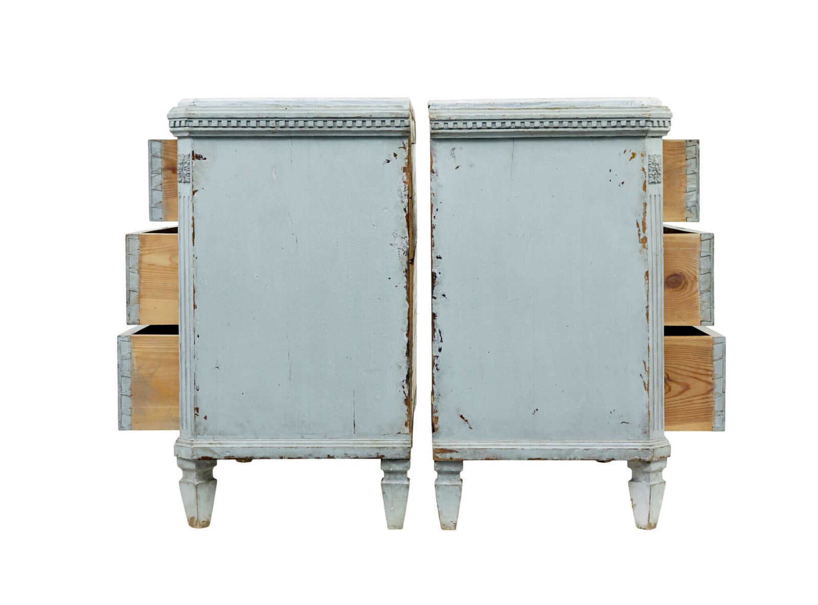 photo furniture Pair Of 19th Century Chest Of Drawers With Faux Marble Tops