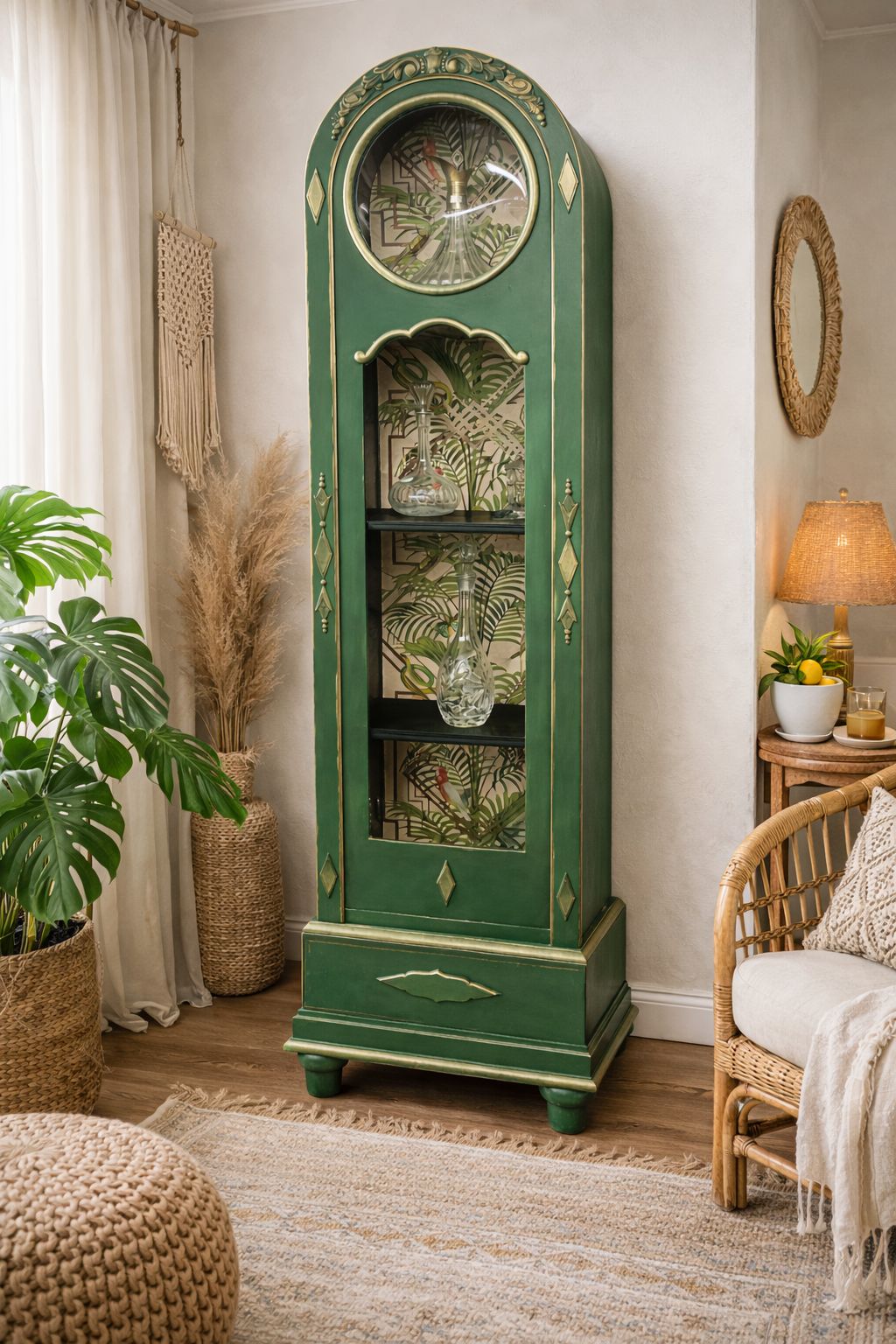 Refurbished Art Deco Grandfather Clock