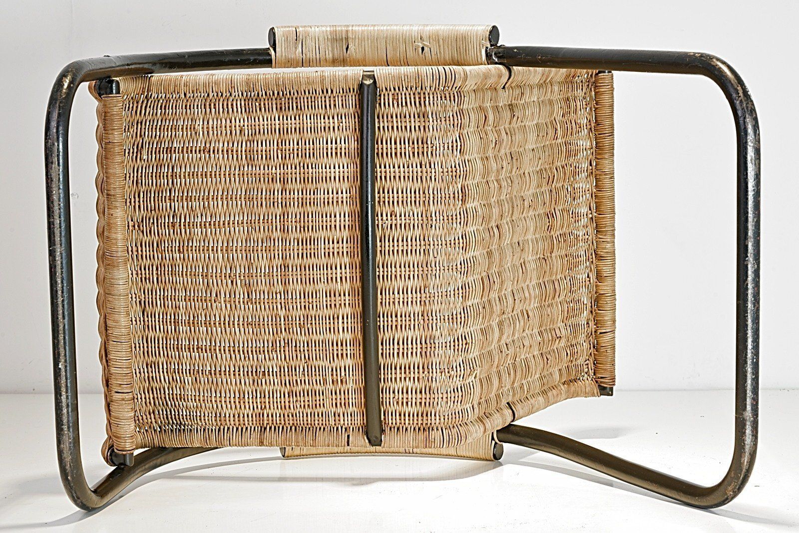 Tubular And Rattan Steel Chair By Erich Dieckmann, Germany, 1930s photo for sale