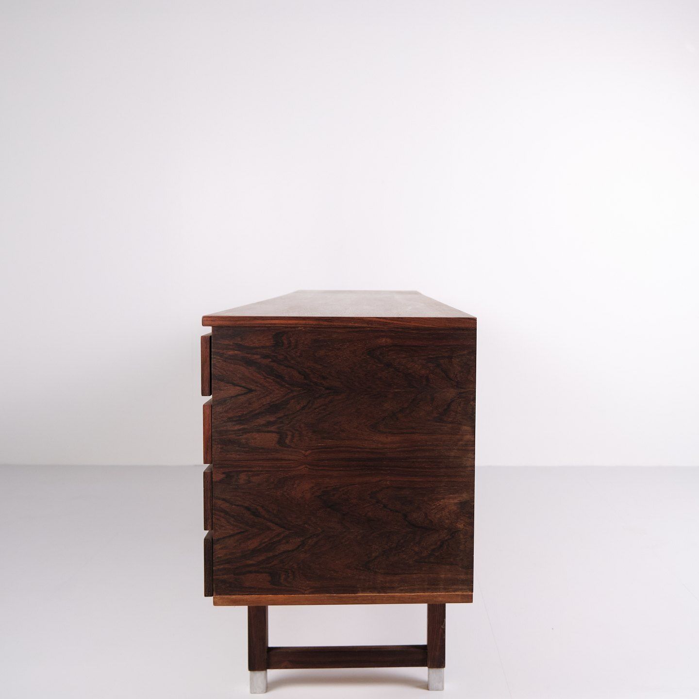 Sideboard   Rosewood   Aluminum Handles & Feet   Kai Kristiansen   Feldballes Furniture Factory (Fm Furniture)   1960s photo for sale