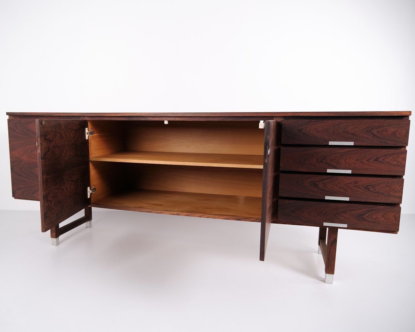 photo for sale Sideboard   Rosewood   Aluminum Handles & Feet   Kai Kristiansen   Feldballes Furniture Factory (Fm Furniture)   1960s