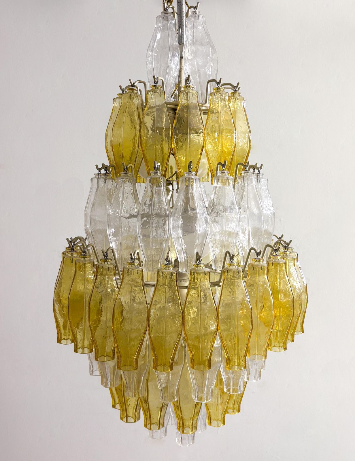 Mid Century Murano Glass Chandelier "Polyhedr" By Carlo Scarpa For Venini, Italy photo vinterior