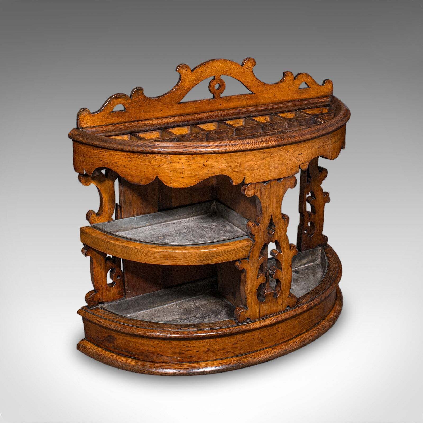 Antique Country House Hall Stand, Scottish, Demi Lune, Oak, Umbrella, Victorian