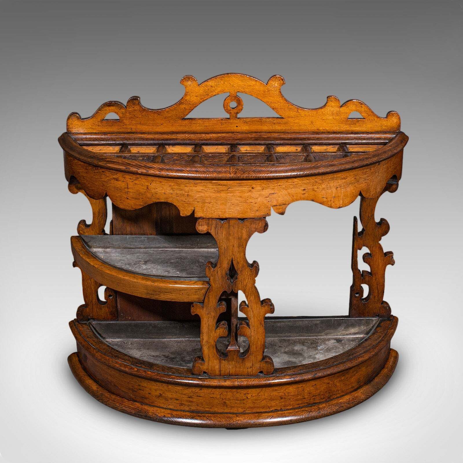 Antique Country House Hall Stand, Scottish, Demi Lune, Oak, Umbrella, Victorian photo furniture