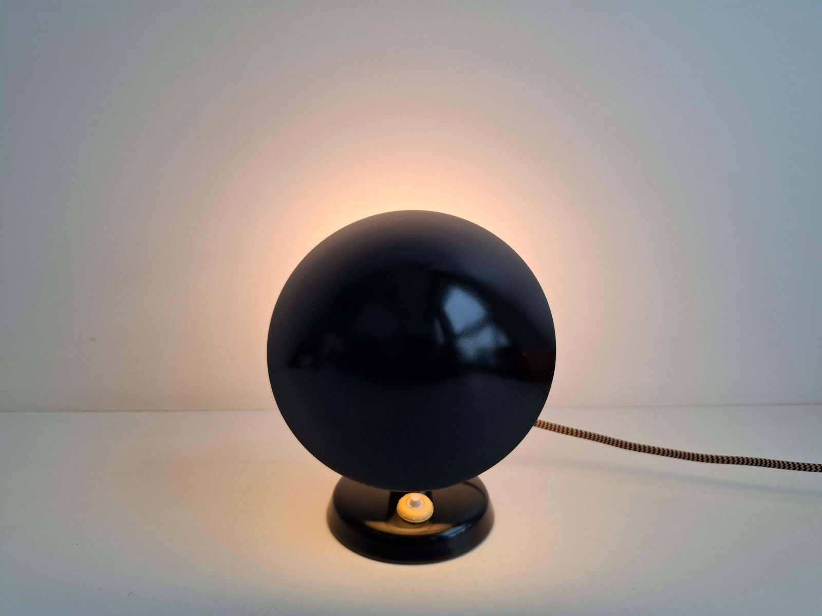 Bauhaus Mushroom Table Lamp With Adjustable Shade, Czechoslovakia, 1930s photo vinterior
