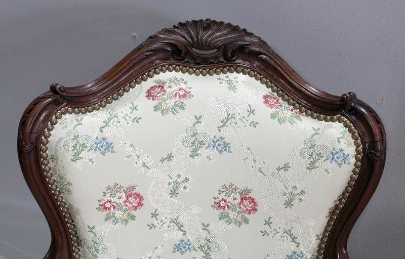 Pair Of Louis XV Cabriolet Armchairs With Queen 19th Century photo Furniture