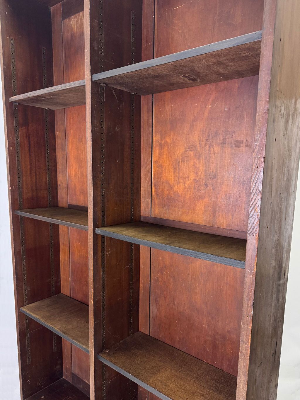 Vintage Mahogany Shop Bookcase With Adjustable Shelves photo 545.0