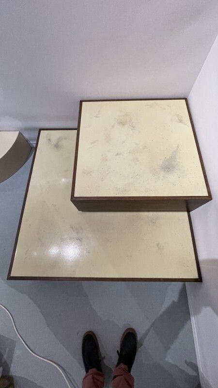 Jef Verbrak, Set Of 2 Coffee Tables (Paintings) In Wenge Wood, Minimalist Modernist Design, Ca 1970 photo 4162.0