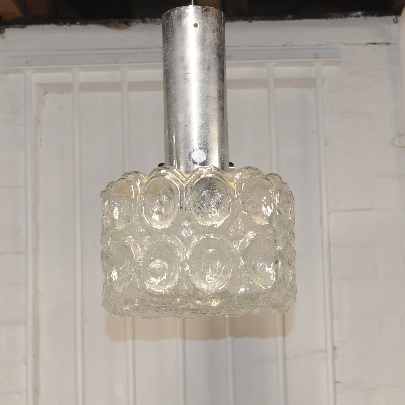 Limburg Crystal Glass Pendant Light, 1970s photo buy