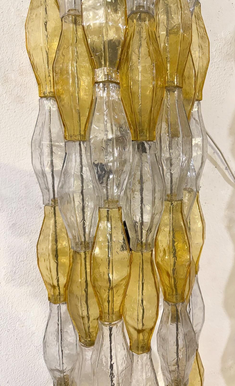 Pair Of Murano Glass "Poliedri" Wall Sconces By Carlo Scarpa For Venini, 1960s photo for sale