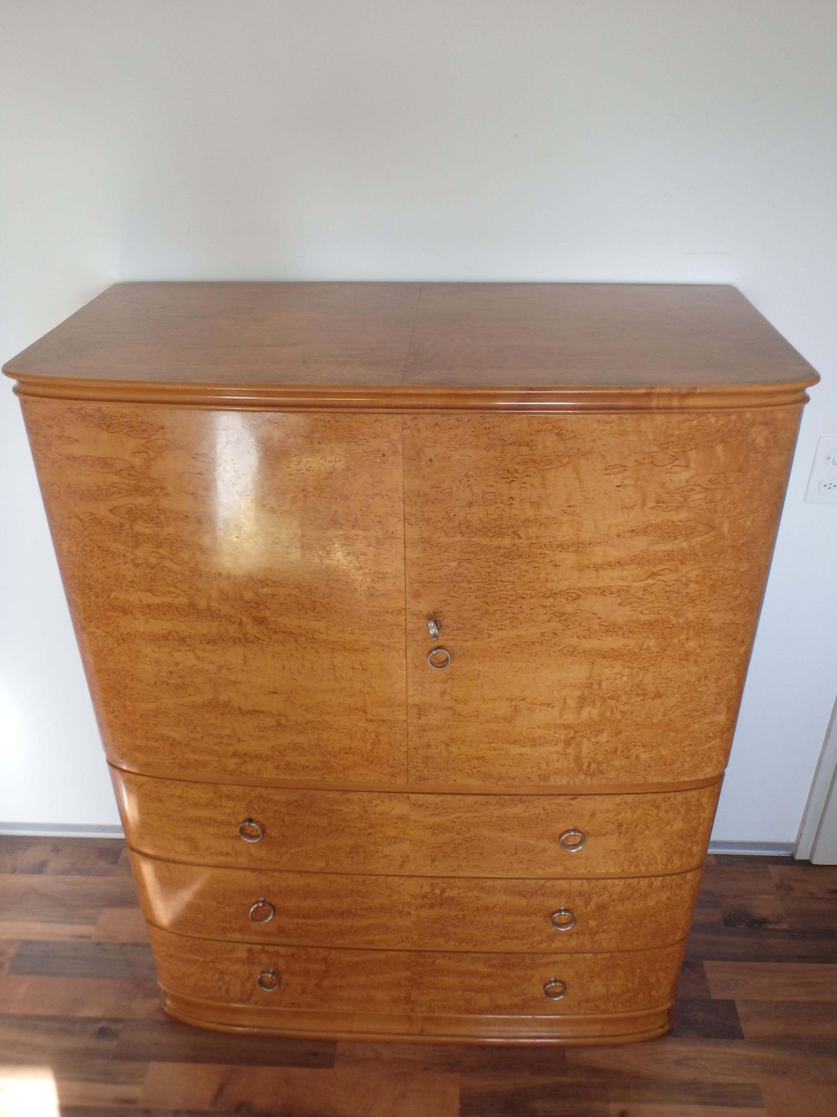 Beautiful Chest Of Drawers With Upper Cabinet And Mirror photo Furniture
