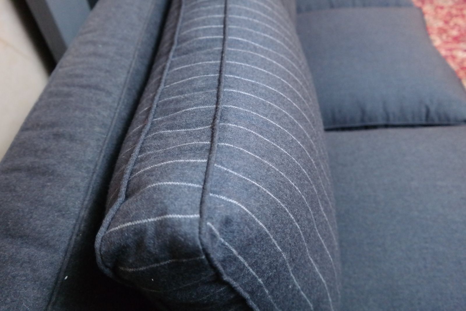 George Smith 7 Seater Large Corner Sofa Leather Wool Charcoal Grey Rrp£17000 photo Furniture