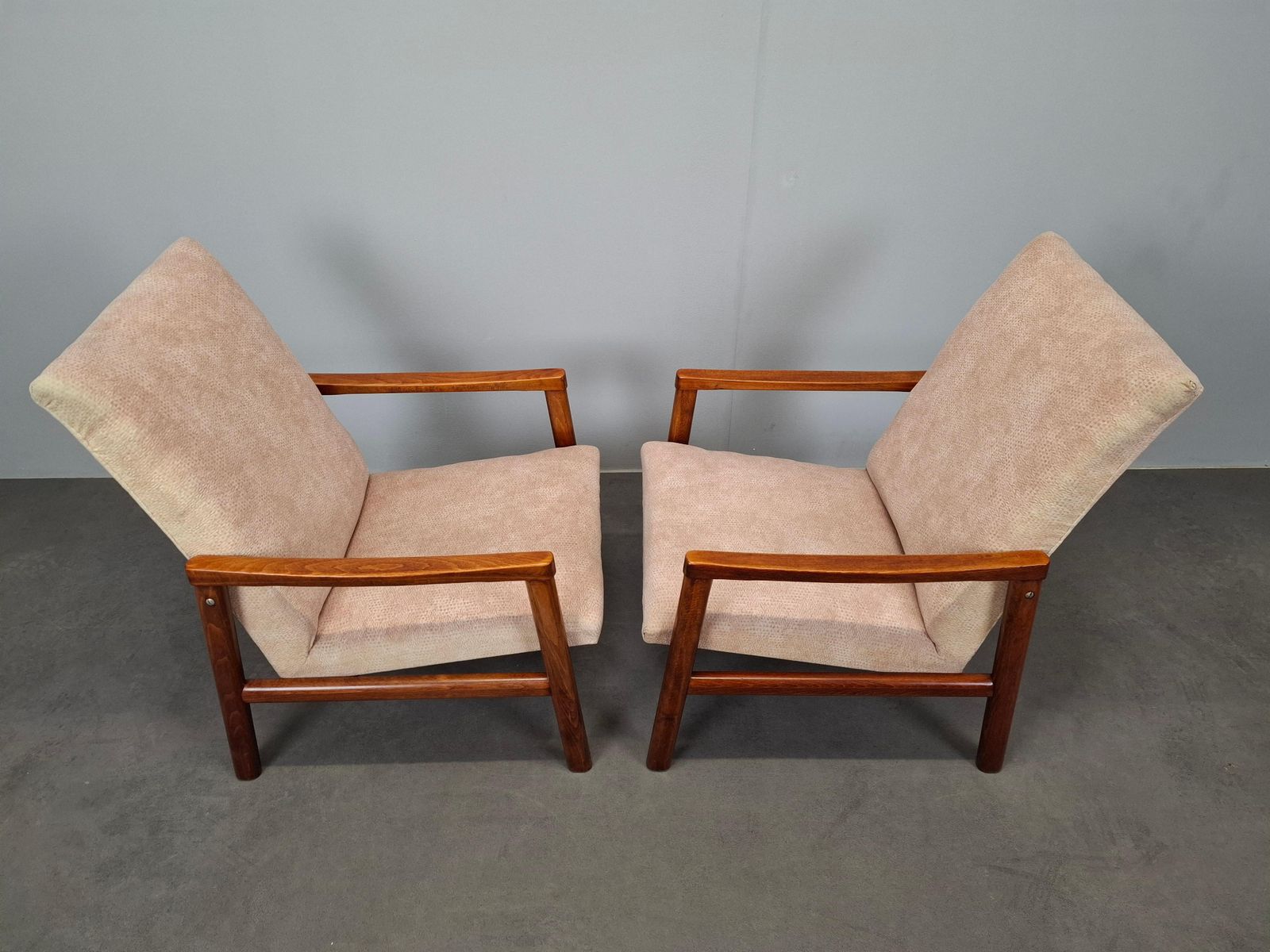 photo furniture Pair Of Ton Mid Century Modern Armchairs, Czechoslovakia, 1970s