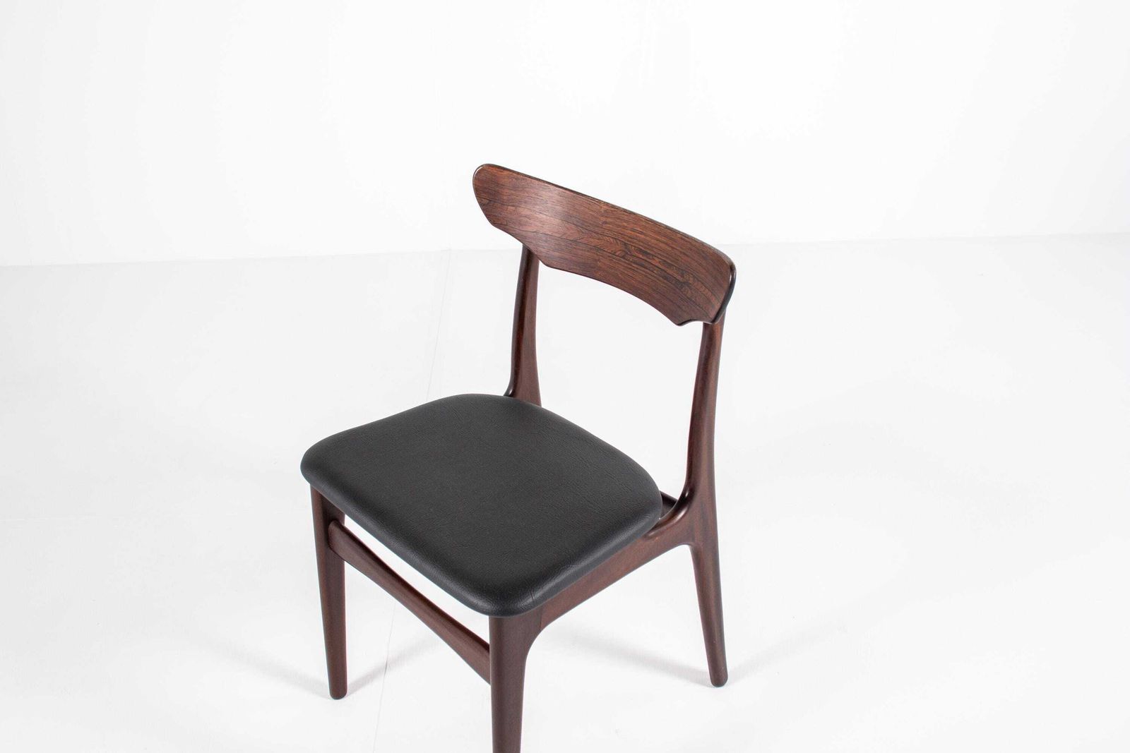 Set Of 6 Schiønning & Elgaard Rosewood Dining Chairs, Denmark, Newly Upholstered photo vinterior