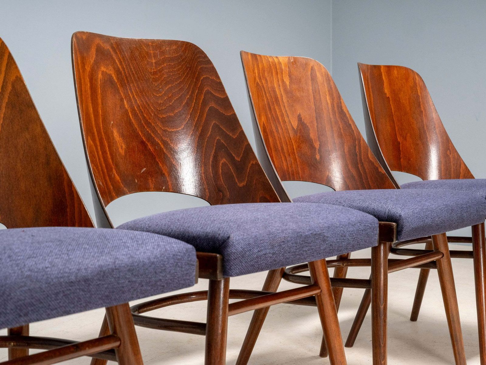 Set Of 4 Ton 514 Chairs, Oswald Haerdtl, Czechoslovakia, 1950s photo for sale