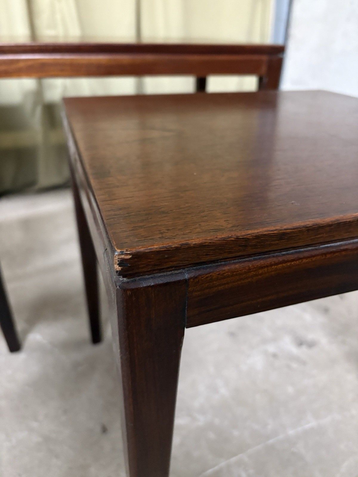 photo for sale Vtg Mid Century Teak Nest Of Side Tables Scandi Danish Style Retro R1019