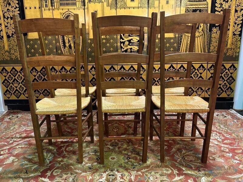Paire De Bergères Gondoles De Style Louis XV Bois Réchampi photo for sale