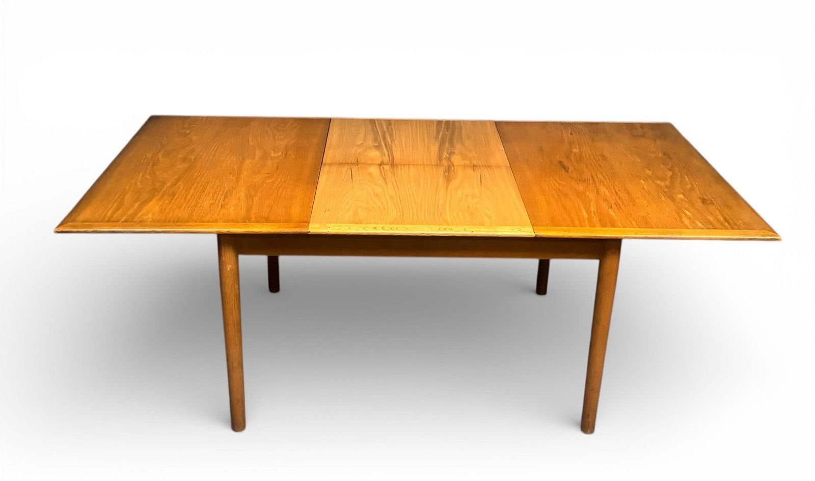 photo vinterior Dalescraft Teak Dining Table Extending Butterfly Leaf Rare Mid Century C1960s