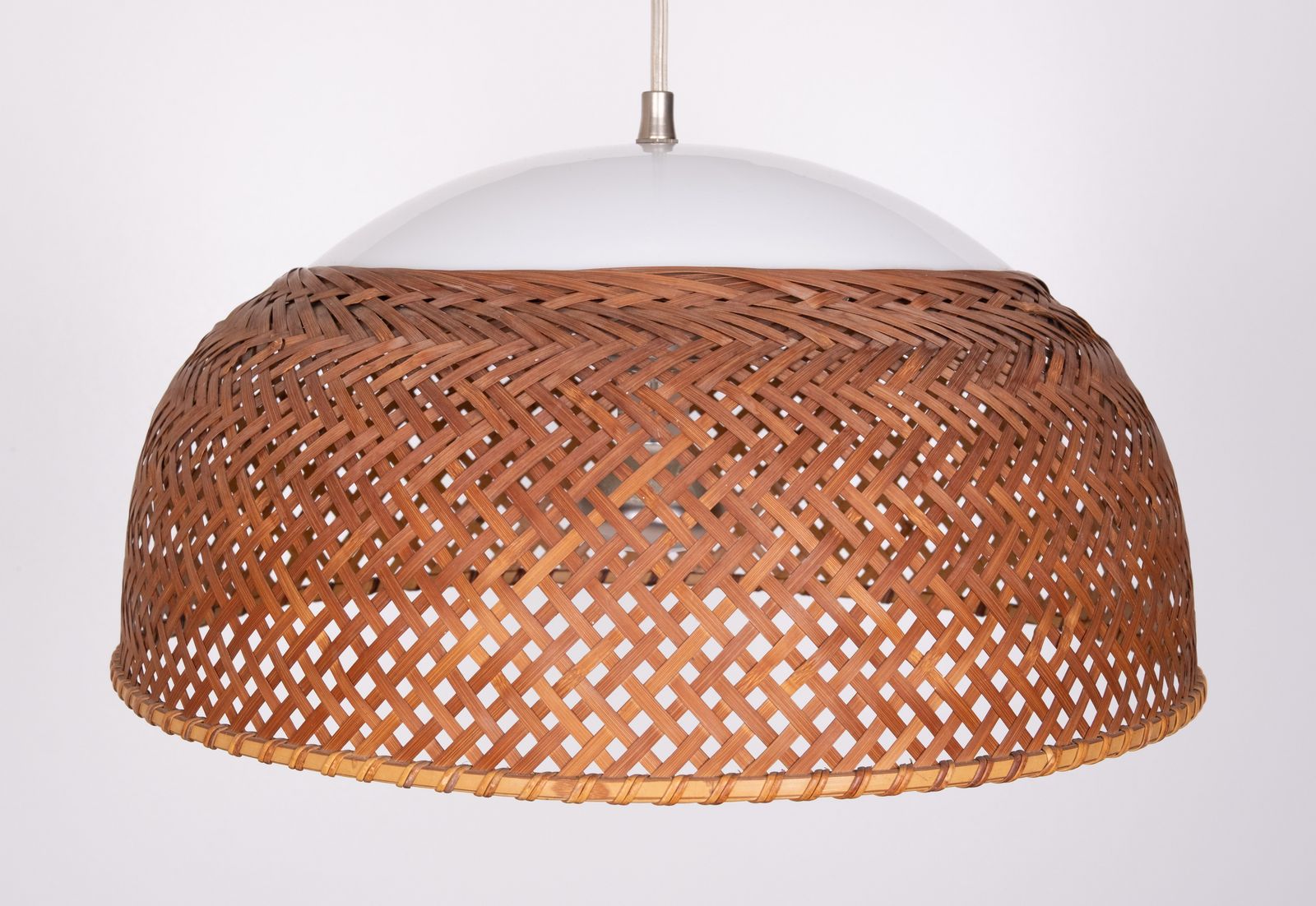 Japan Wicker Pendant Lamp 1970s photo 434.0