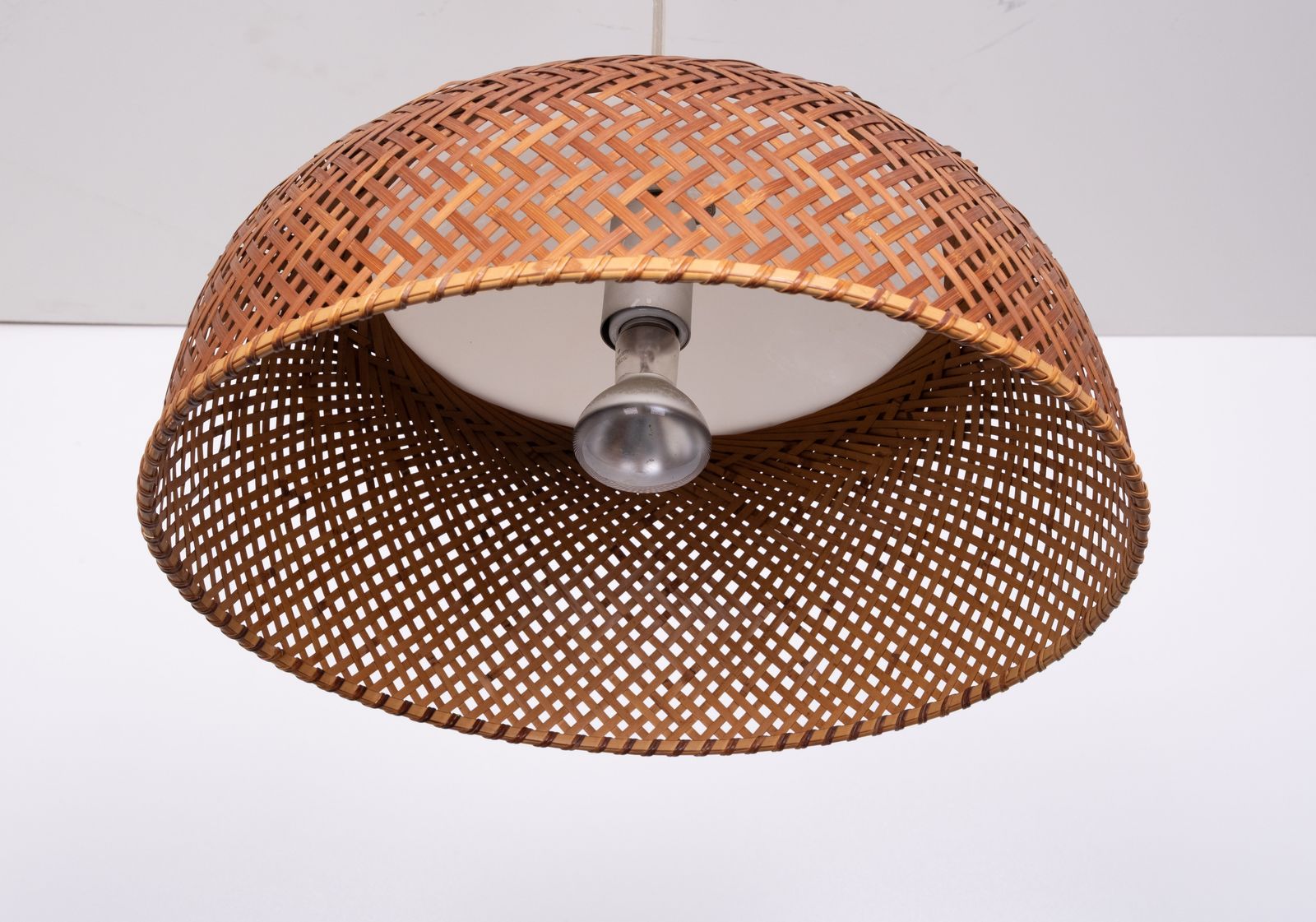 Japan Wicker Pendant Lamp 1970s photo vinterior