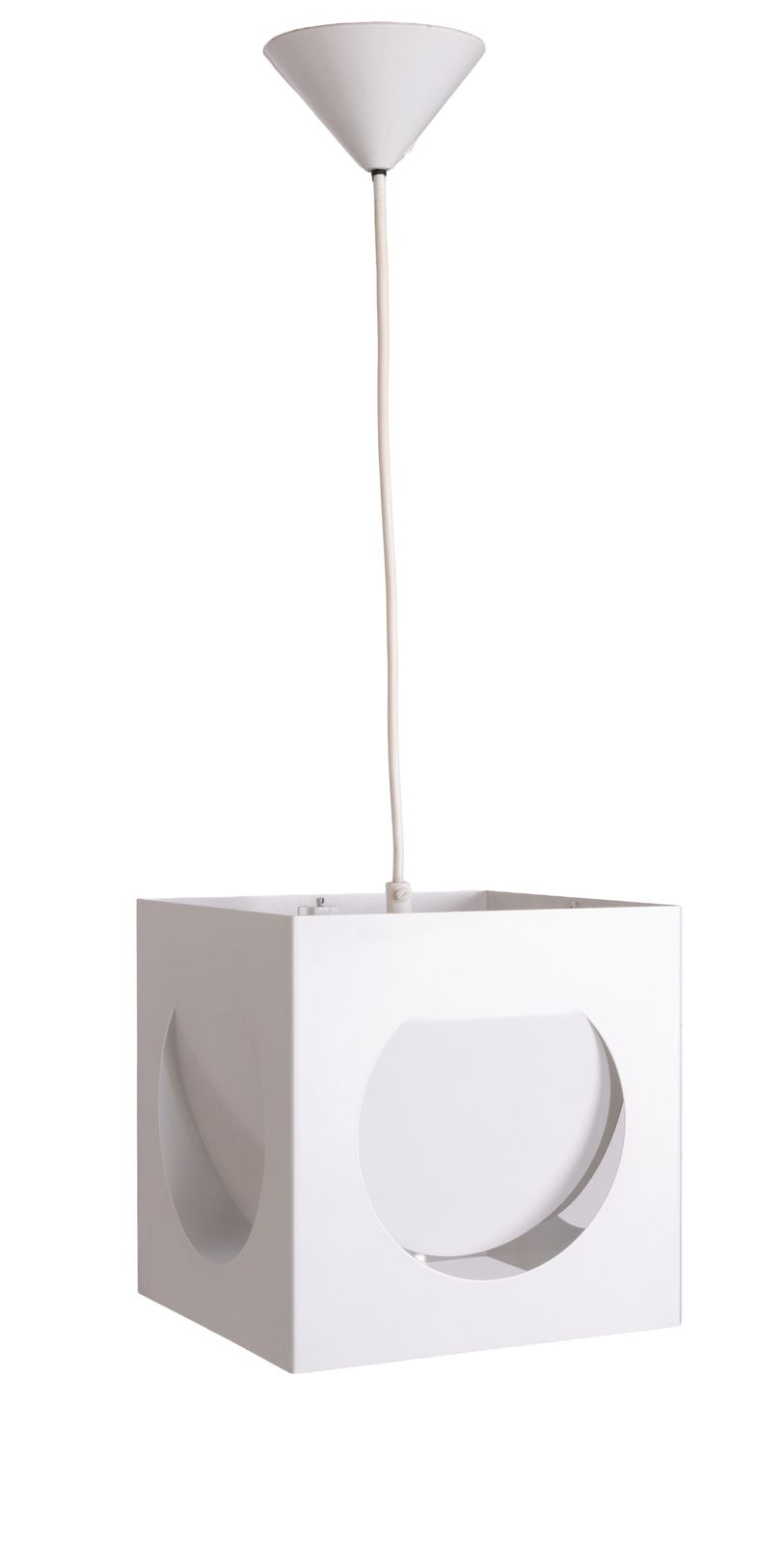 Square Metal Pendant Lamp By Shogo Suzuki For Orno, Finland 1960’s