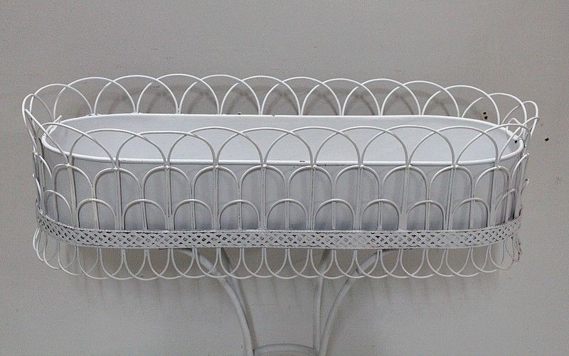 Planter In Sheet Metal And Wrought Iron 20th Century photo for sale