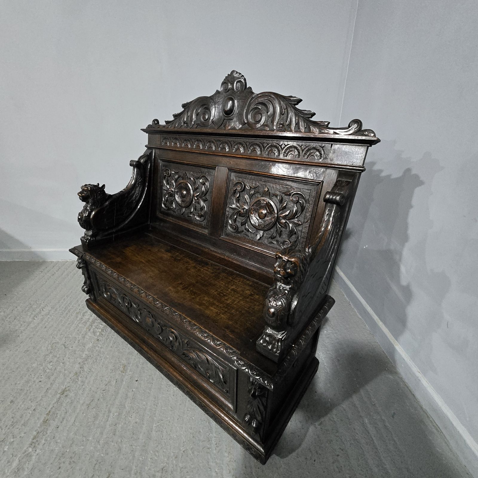 Super Oak Monks Hall Bench photo Furniture