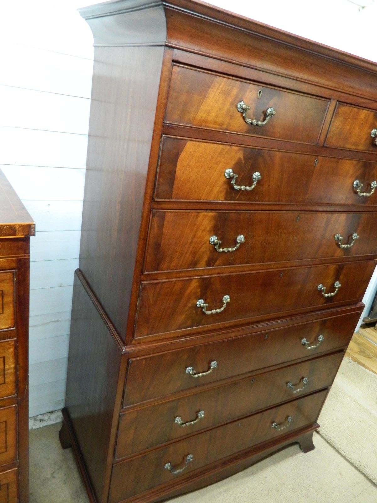 Edwardian Mahogany Chest On Chest photo vintage
