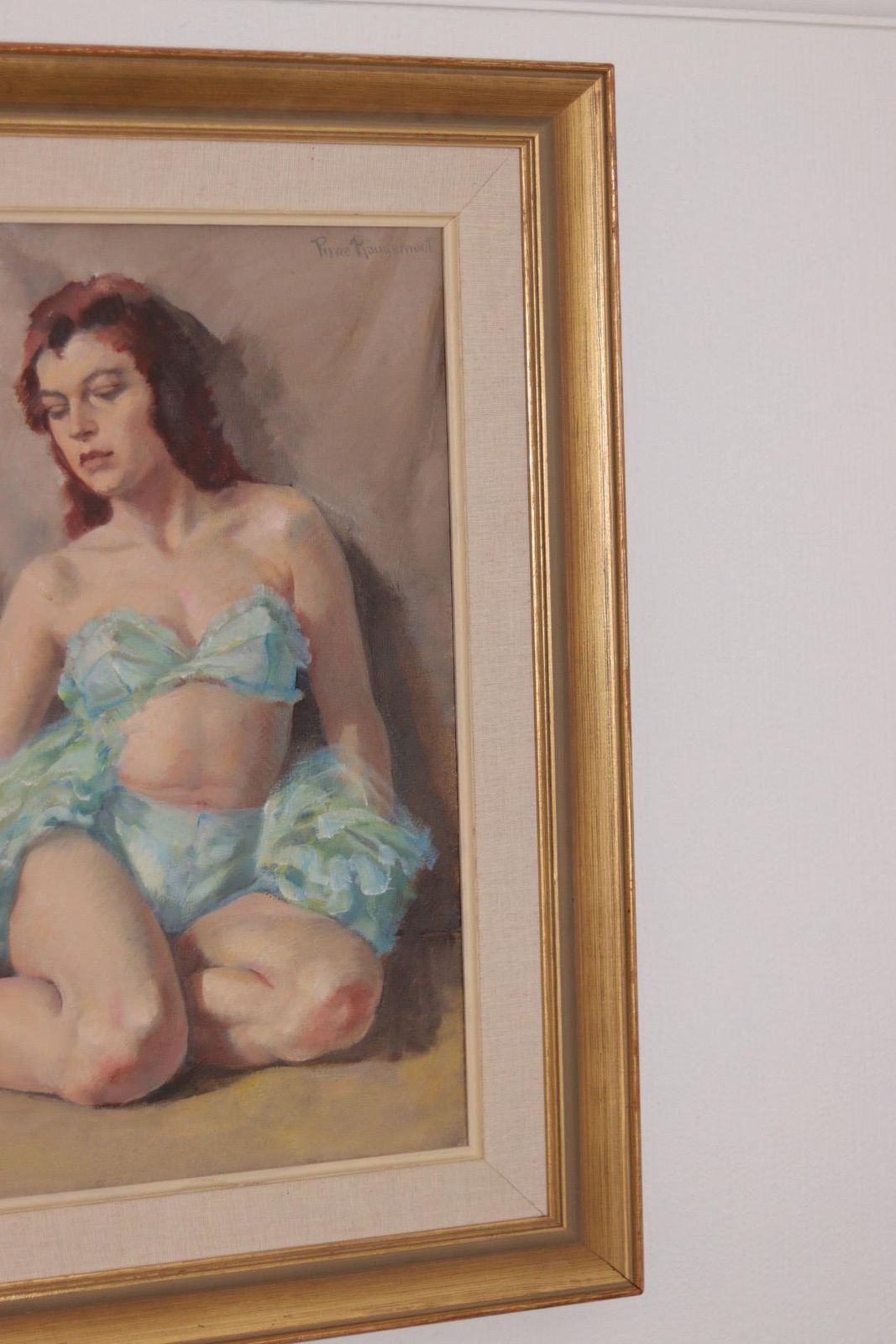 Original French Oil On Canvas – “Woman Portrait” By Philippe De Rougemont – Vintage & Framed – 72.5 × 64 Cm (28.5" × 25.2") photo 1275.0