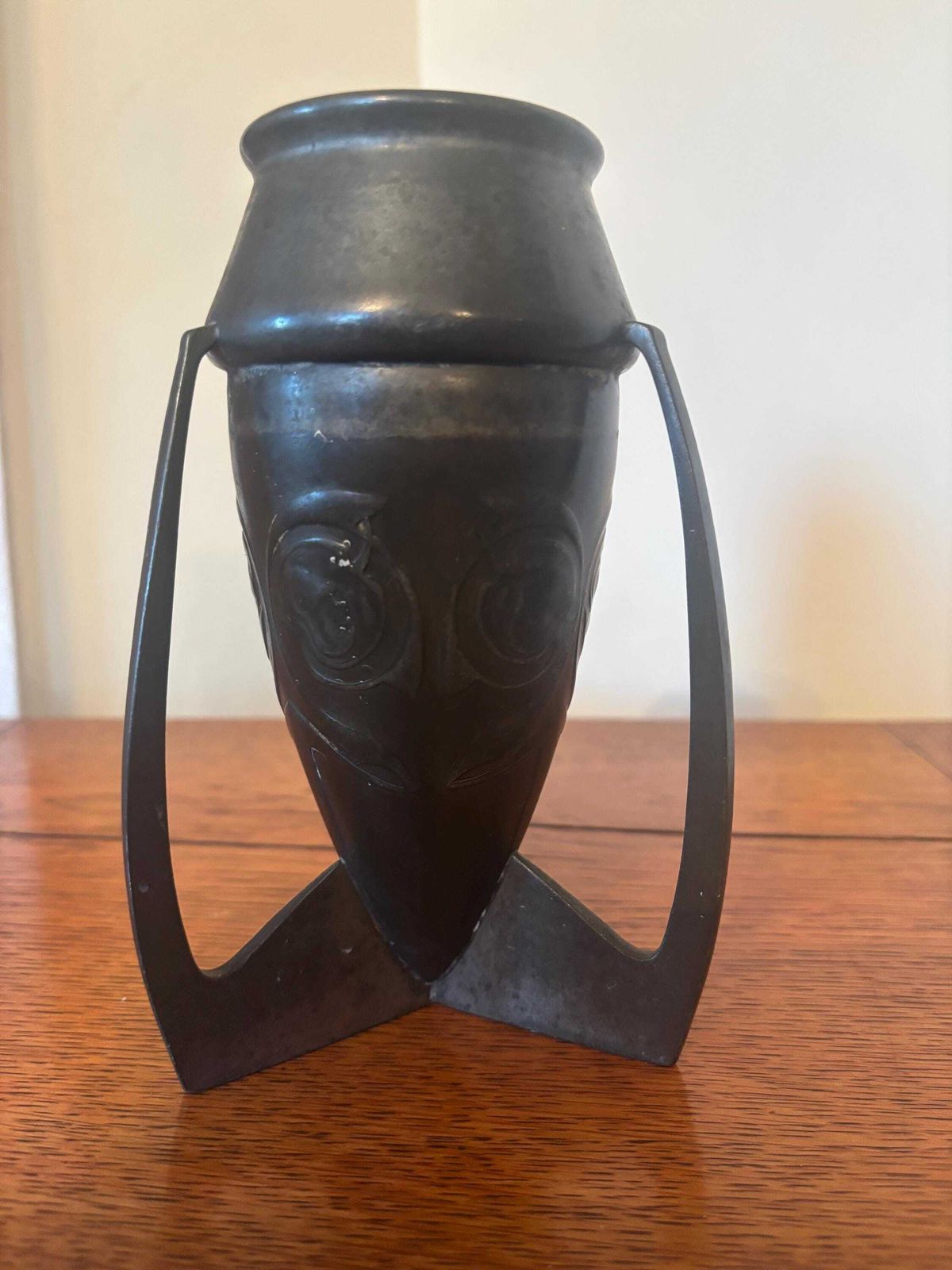 Archibald Knox Liberty & Co Tudric Pewter Vase "Rocket Bomb Vase" photo for sale