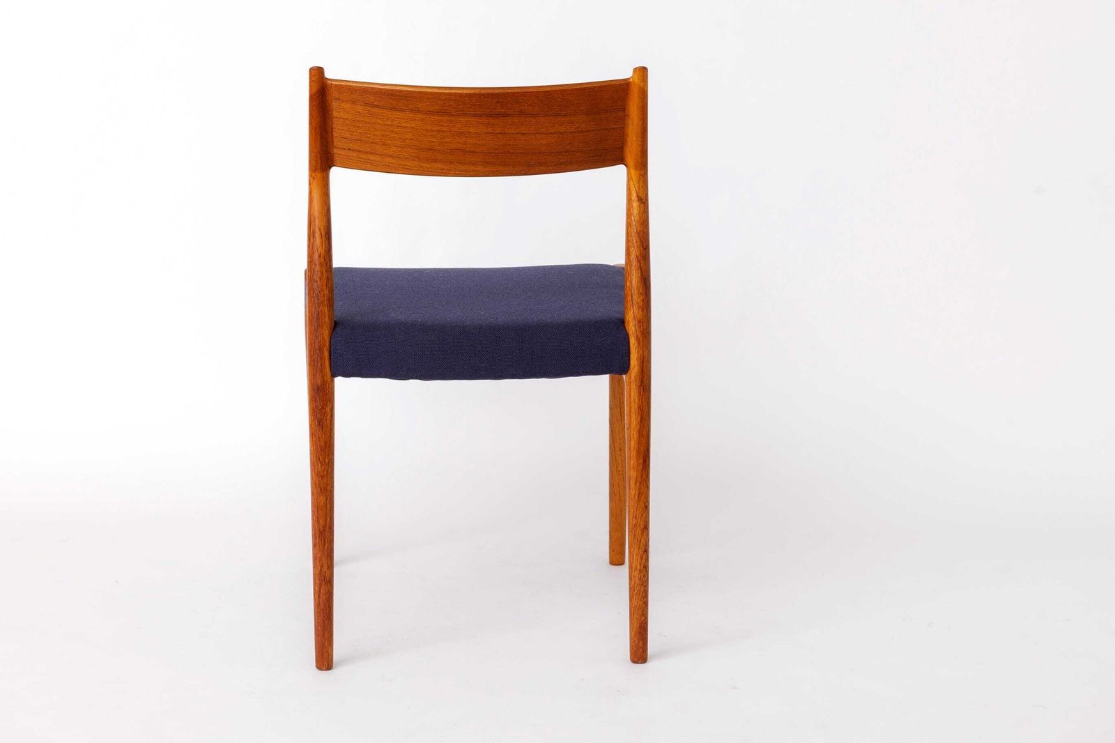 Arne Vodder Teak Chair Model 418 For Sibast, Danish Mid Century Modern, 1960s Vintage, Dark Blue Upholstery photo buy
