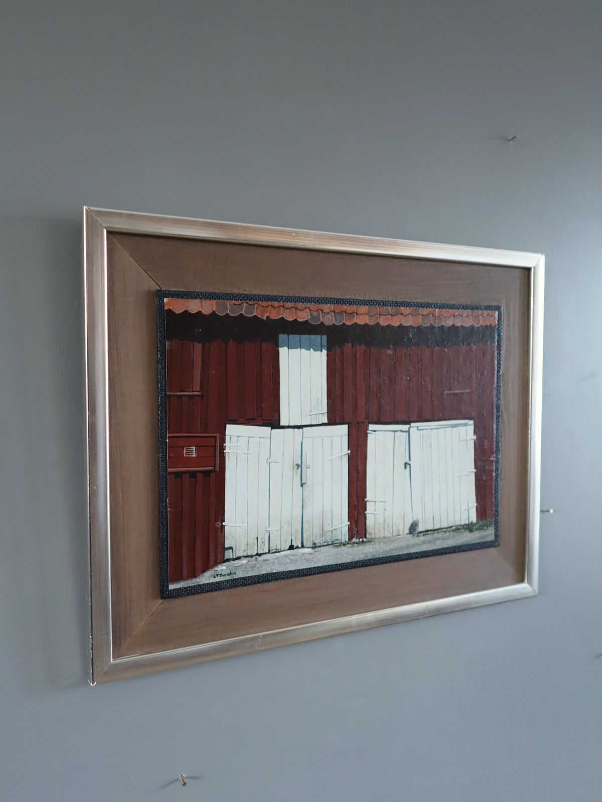 The White Doors, Oil Painting, Mid 20th Century photo 567.0