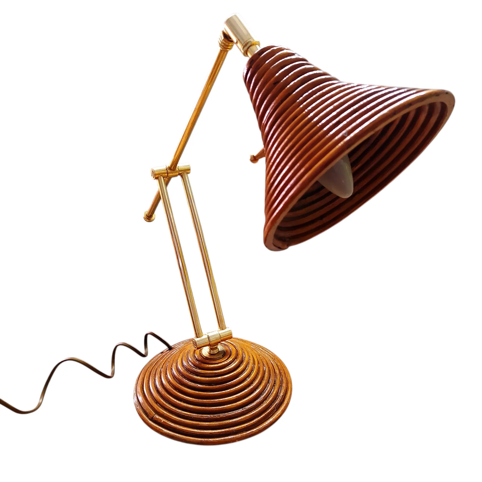 1960's Articulated  Pencil Reed Table Lamp. photo Lighting