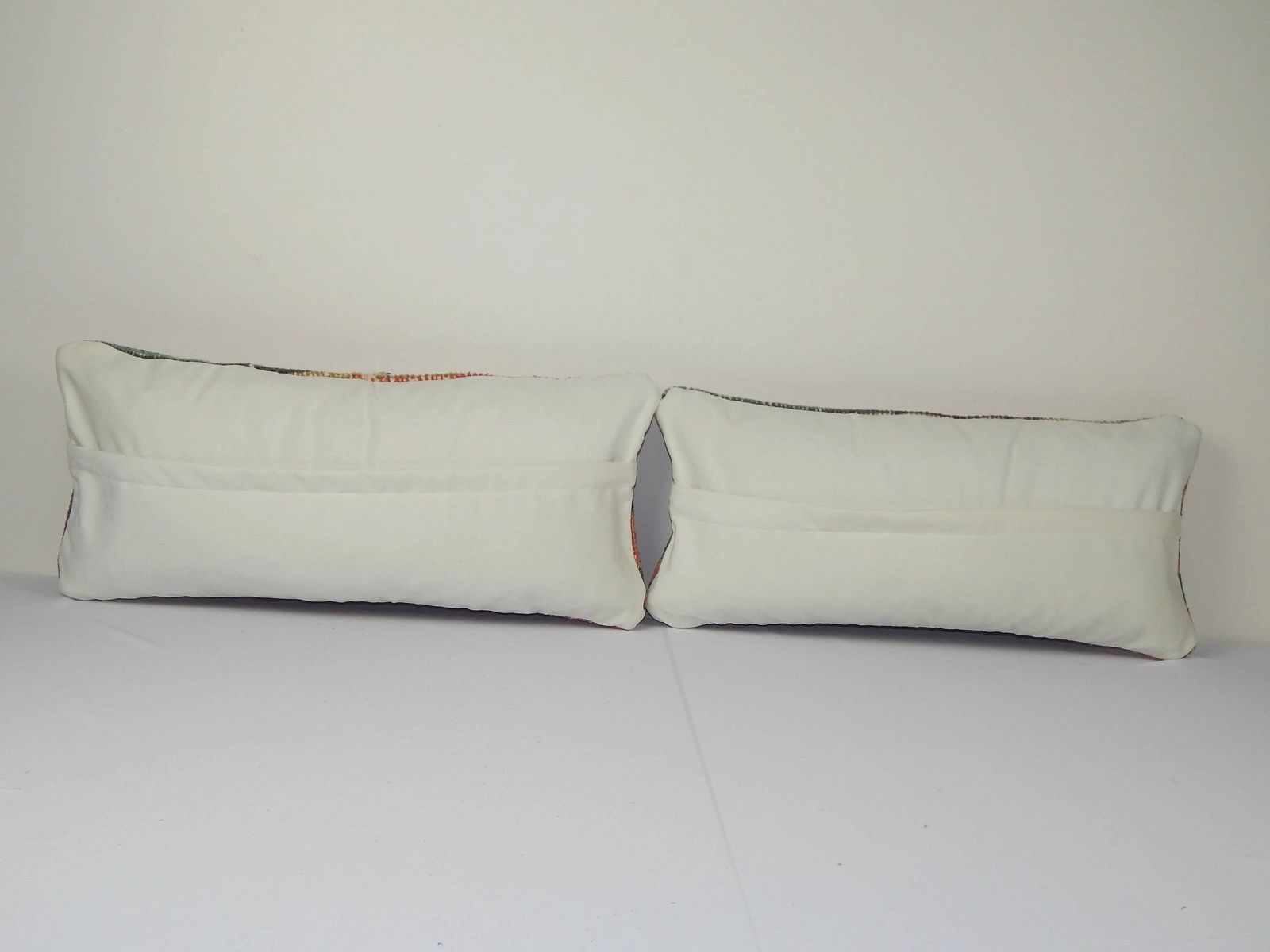 Bohemian Carpet Pillow Cover, Small Chair Turkish Lumbar Pil Pair photo for sale