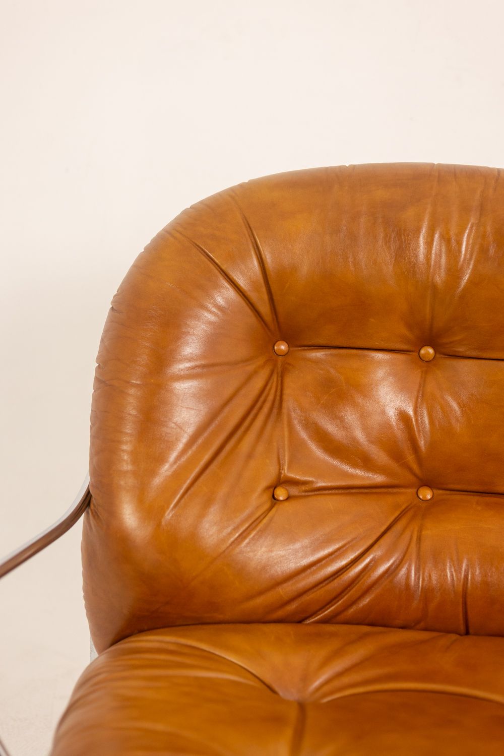 Carlo Di Carli. Leather And Metal Armchair. 1970s. photo Furniture